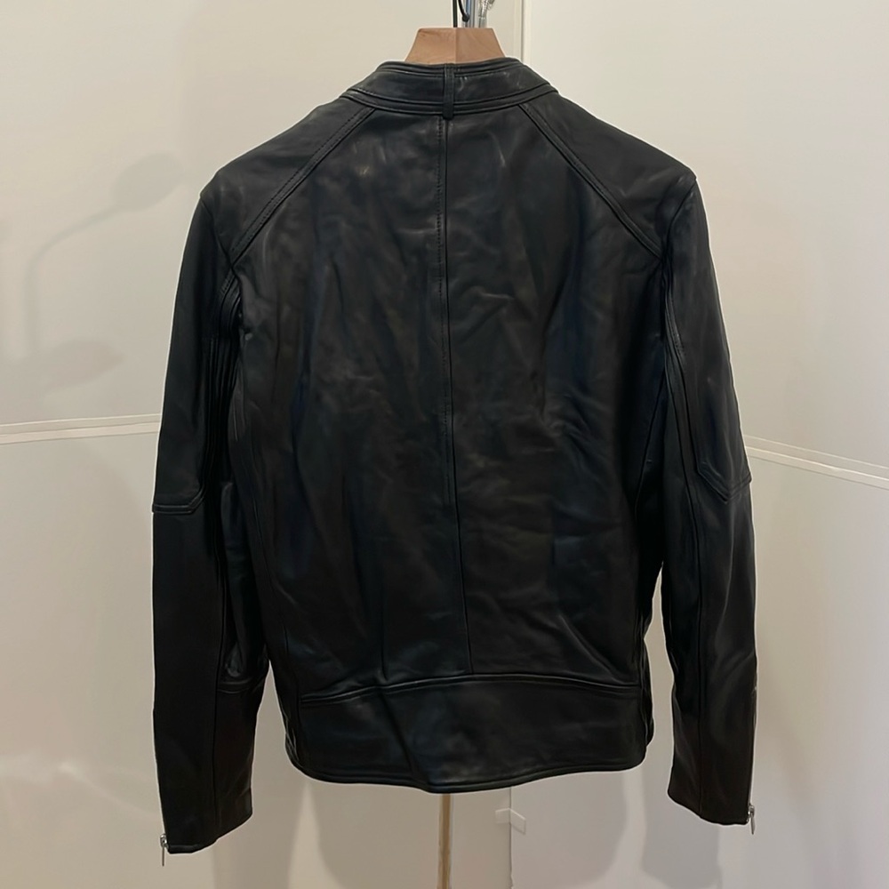 Men’s Black Leather AllSaints Jacket - Picture 2 of 7